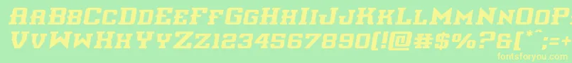 interceptorsemital Font – Yellow Fonts on Green Background