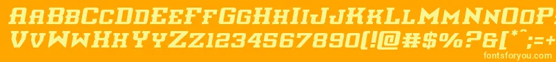 Fonte interceptorsemital – fontes amarelas em um fundo laranja