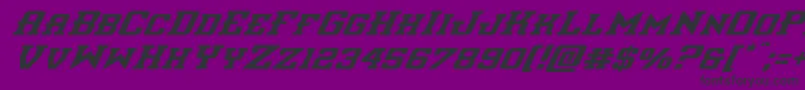 interceptorsuperital Font – Black Fonts on Purple Background