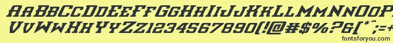 interceptorsuperital Font – Black Fonts on Yellow Background