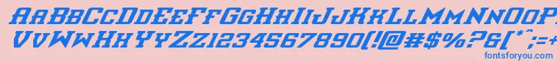 interceptorsuperital Font – Blue Fonts on Pink Background
