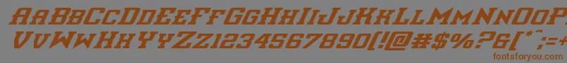 interceptorsuperital Font – Brown Fonts on Gray Background