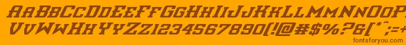 interceptorsuperital Font – Brown Fonts on Orange Background