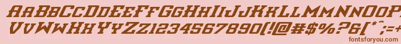 interceptorsuperital Font – Brown Fonts on Pink Background