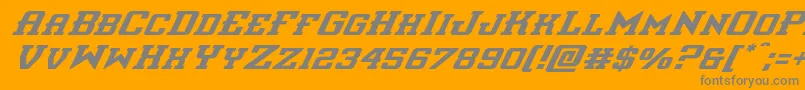 interceptorsuperital Font – Gray Fonts on Orange Background