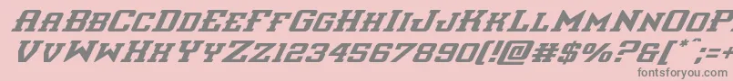 interceptorsuperital Font – Gray Fonts on Pink Background