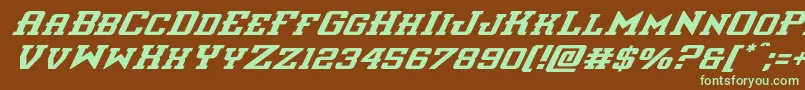 interceptorsuperital Font – Green Fonts on Brown Background