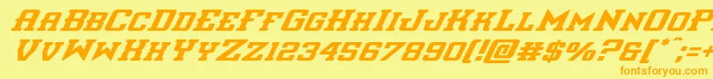 interceptorsuperital Font – Orange Fonts on Yellow Background