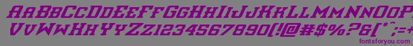 interceptorsuperital Font – Purple Fonts on Gray Background