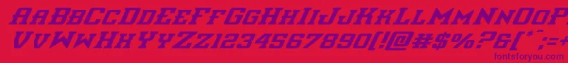 interceptorsuperital Font – Purple Fonts on Red Background