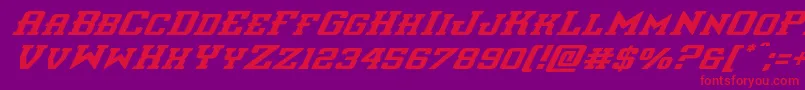 interceptorsuperital Font – Red Fonts on Purple Background