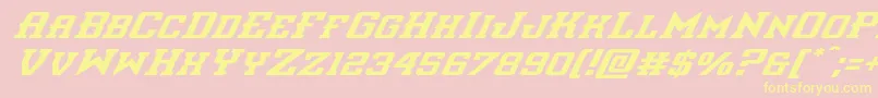 interceptorsuperital Font – Yellow Fonts on Pink Background