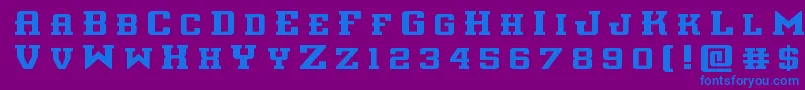 interceptortitle Font – Blue Fonts on Purple Background