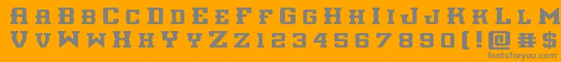 interceptortitle Font – Gray Fonts on Orange Background