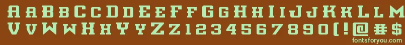 interceptortitle Font – Green Fonts on Brown Background