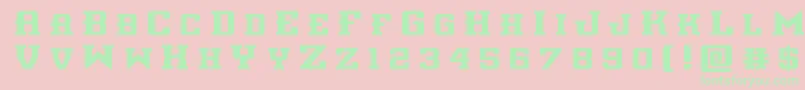 interceptortitle Font – Green Fonts on Pink Background