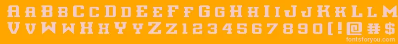 interceptortitle Font – Pink Fonts on Orange Background