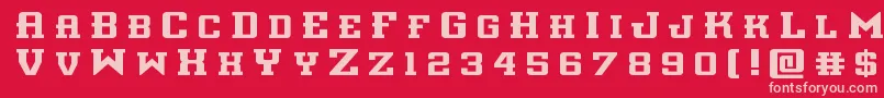 interceptortitle Font – Pink Fonts on Red Background