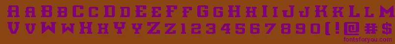 interceptortitle Font – Purple Fonts on Brown Background