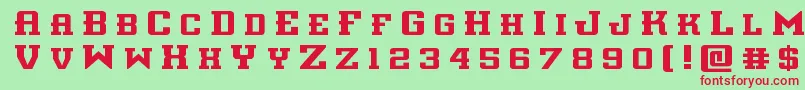 interceptortitle Font – Red Fonts on Green Background