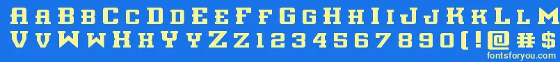 interceptortitle Font – Yellow Fonts on Blue Background