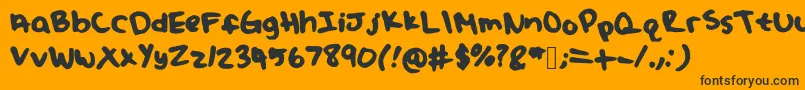Juliafont Font – Black Fonts on Orange Background