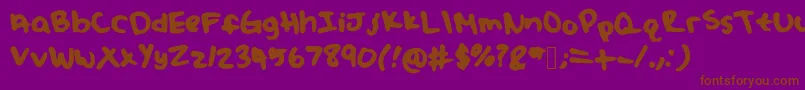 Juliafont Font – Brown Fonts on Purple Background
