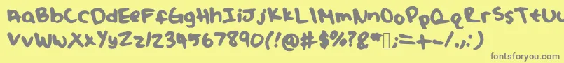 Juliafont Font – Gray Fonts on Yellow Background