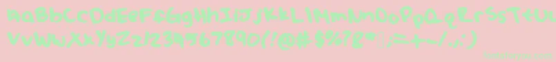 Juliafont Font – Green Fonts on Pink Background