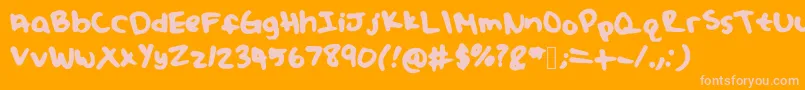 Juliafont Font – Pink Fonts on Orange Background