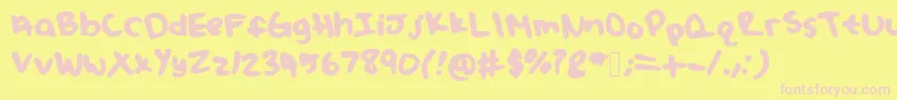 Juliafont Font – Pink Fonts on Yellow Background