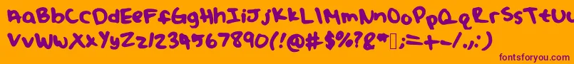 Juliafont Font – Purple Fonts on Orange Background