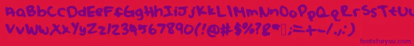 Juliafont Font – Purple Fonts on Red Background