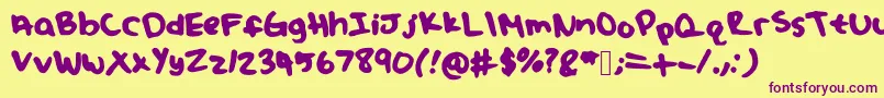 Juliafont Font – Purple Fonts on Yellow Background
