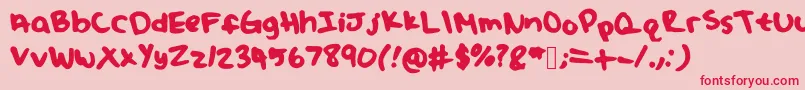 Juliafont Font – Red Fonts on Pink Background