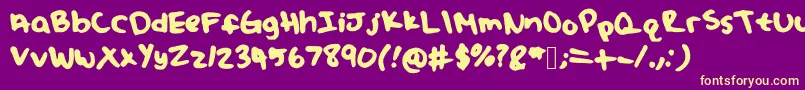 Juliafont Font – Yellow Fonts on Purple Background