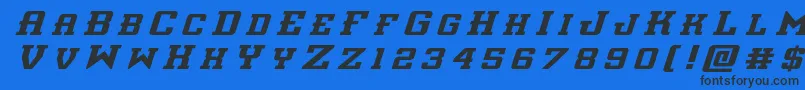 interceptortitleital Font – Black Fonts on Blue Background