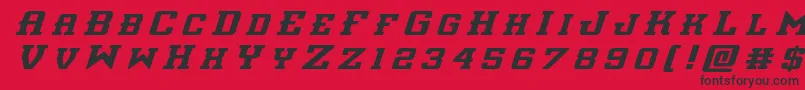 interceptortitleital Font – Black Fonts on Red Background