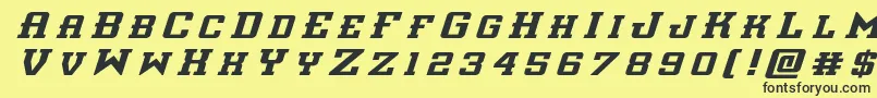 interceptortitleital Font – Black Fonts on Yellow Background