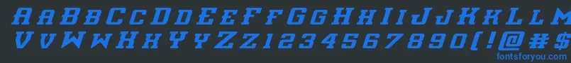 interceptortitleital Font – Blue Fonts on Black Background