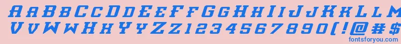 interceptortitleital Font – Blue Fonts on Pink Background