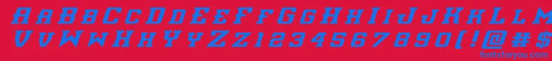 interceptortitleital Font – Blue Fonts on Red Background