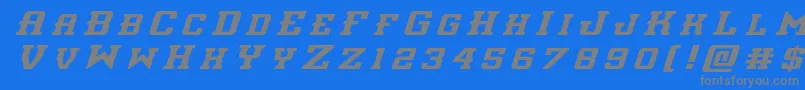 interceptortitleital Font – Gray Fonts on Blue Background