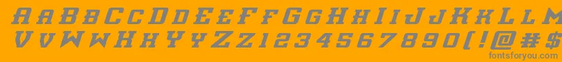 interceptortitleital Font – Gray Fonts on Orange Background