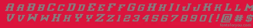 interceptortitleital Font – Gray Fonts on Red Background