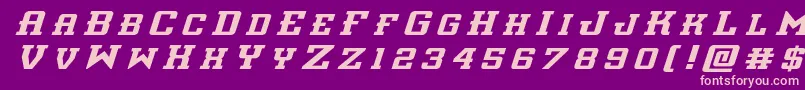 interceptortitleital Font – Pink Fonts on Purple Background