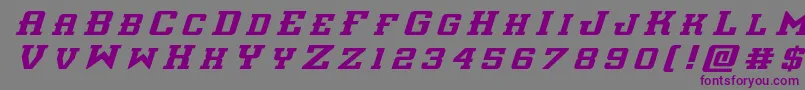Шрифт interceptortitleital – фиолетовые шрифты на сером фоне