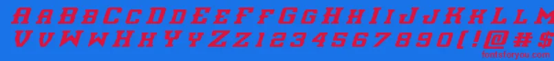 interceptortitleital Font – Red Fonts on Blue Background