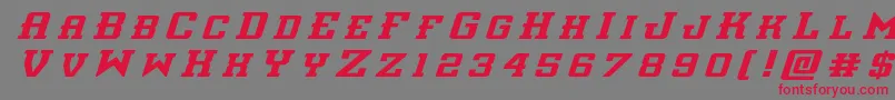 interceptortitleital Font – Red Fonts on Gray Background