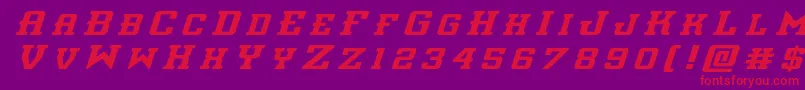 interceptortitleital Font – Red Fonts on Purple Background